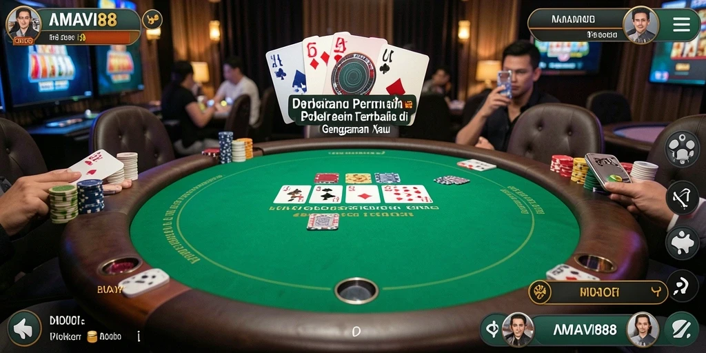 Tampilan menarik dari gameplay Poker di AMAVI88 dengan fitur interaktif.