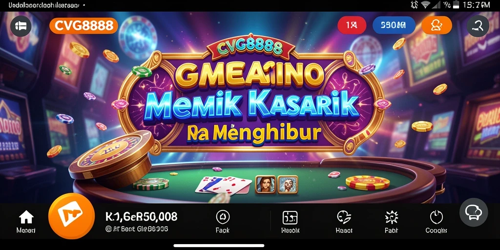 Tampilan gameplay menarik dari CVG8888 dengan berbagai pilihan permainan Kasino.
