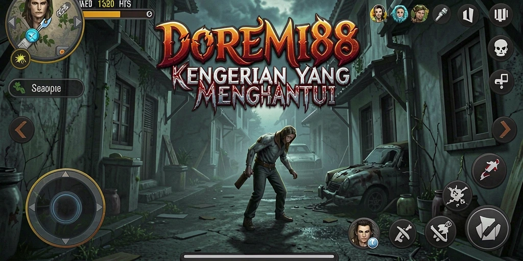 Gameplay DOREMI88 dengan suasana menyeramkan dan mengejutkan.