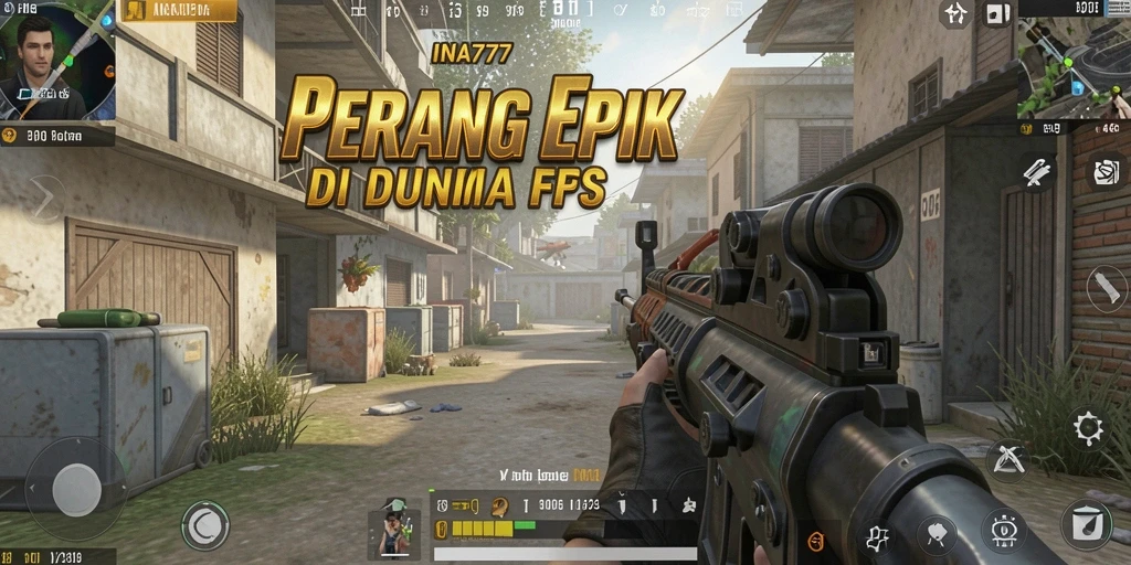 Tampilan gameplay INA777 yang menegangkan dengan aksi FPS yang intens.