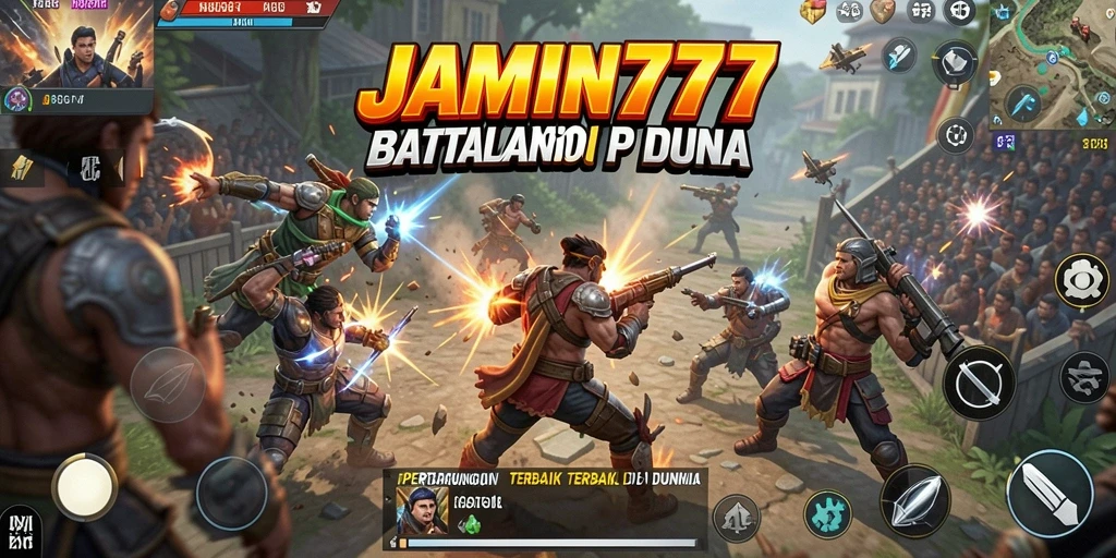 Screenshot utama menunjukkan aksi intens pertempuran di JAMIN777.
