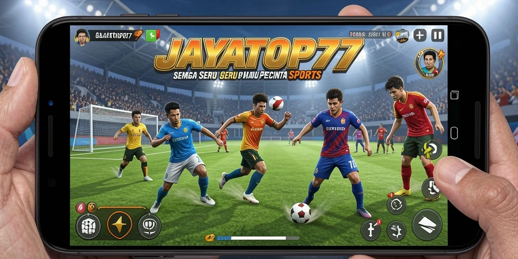 Screenshot permainan JAYATOP77 menampilkan aksi seru dalam olahraga.