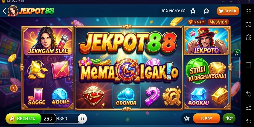 Tampilan gameplay JEKPOT88 yang seru dan menarik saat bermain Slot.