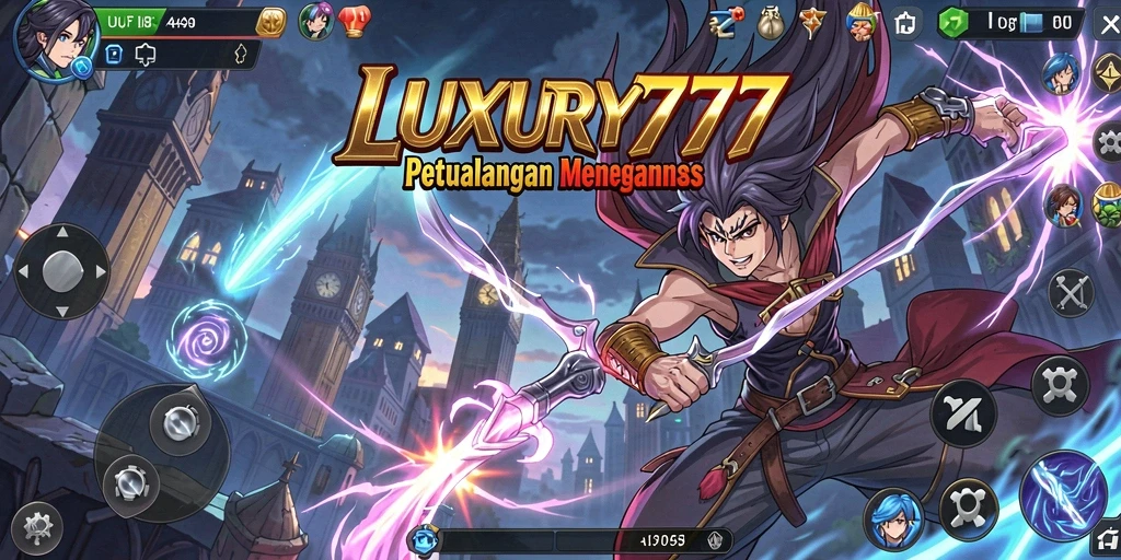 Gameplay seru LUXURY777 menampilkan karakter Anime yang dinamis.