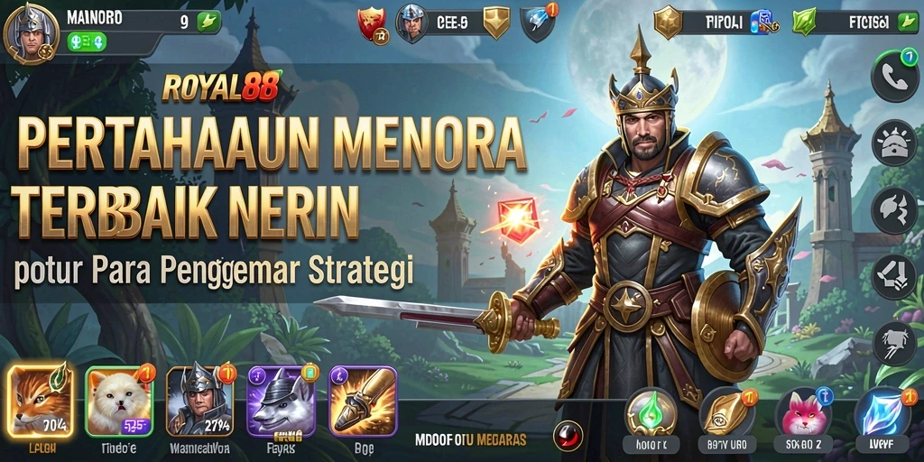 Tampilan gameplay seru dan menantang dari ROYAL88 Tower Defense.