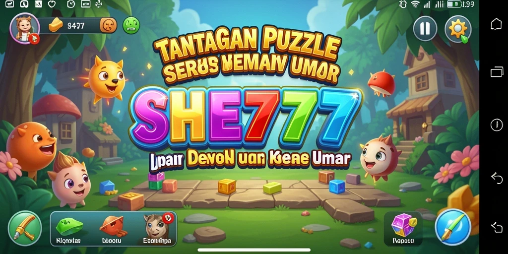 Screenshot gameplay SHE777 menunjukkan keseruan teka-teki yang menarik.