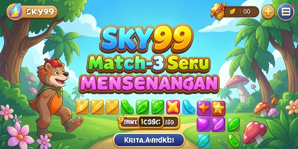 Tampilan gameplay seru SKY99 dengan kombinasi biji-bijian warna-warni.
